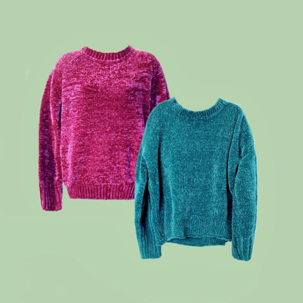 (2) Chenille Sweaters Zara | Nordstrom | Pink Teal